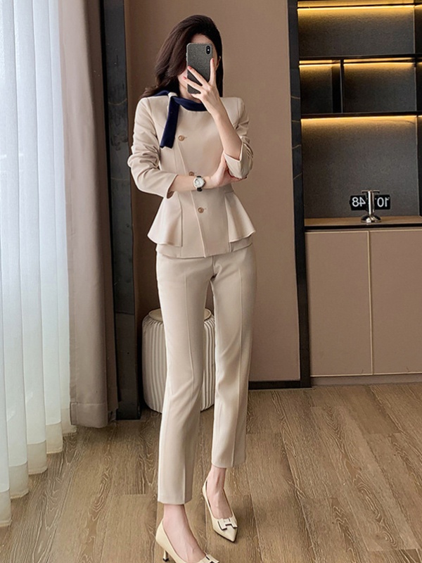 Spring and autumn overalls business suit 2pcs set for women