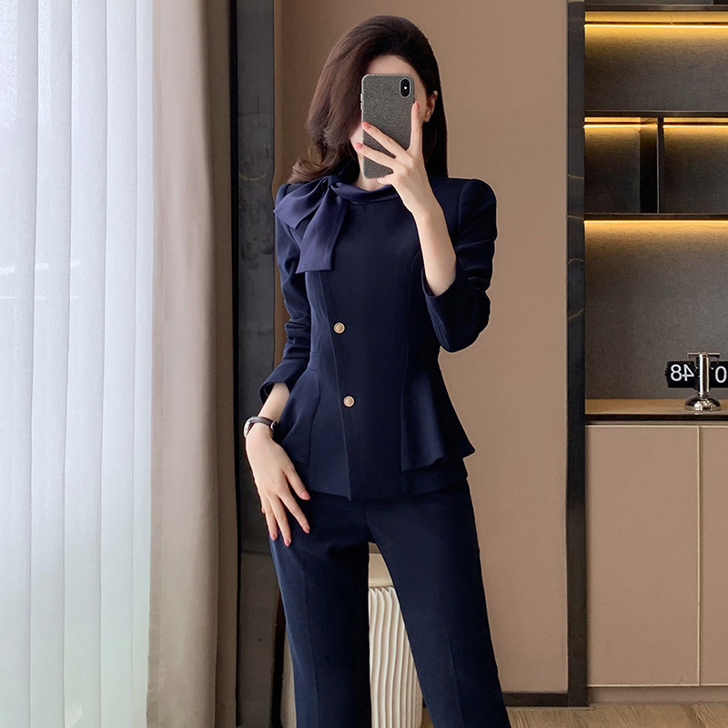 Spring and autumn overalls business suit 2pcs set for women