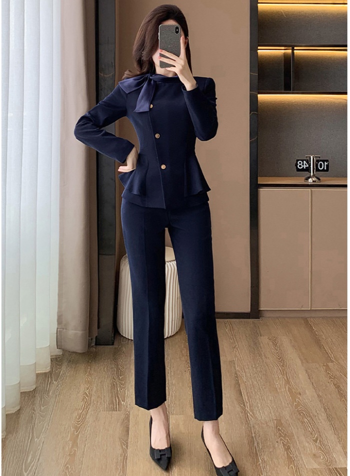 Spring and autumn overalls business suit 2pcs set for women