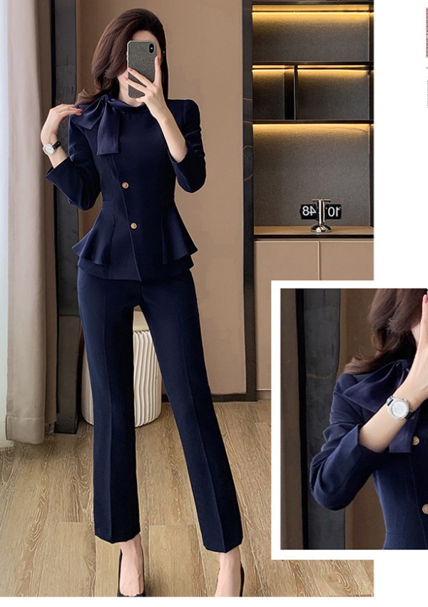 Spring and autumn overalls business suit 2pcs set for women