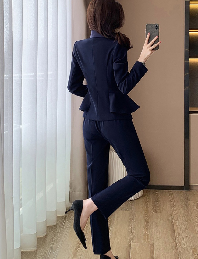 Spring and autumn overalls business suit 2pcs set for women