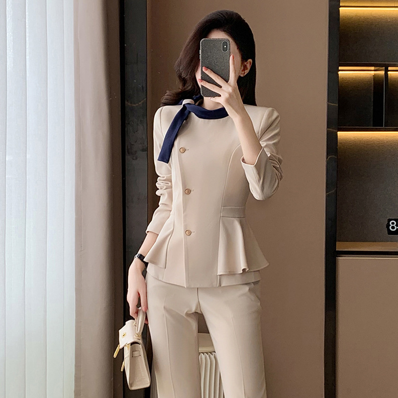 Spring and autumn overalls business suit 2pcs set for women