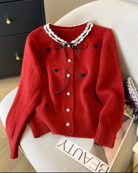 Spring France style cardigan chanelstyle heart tops