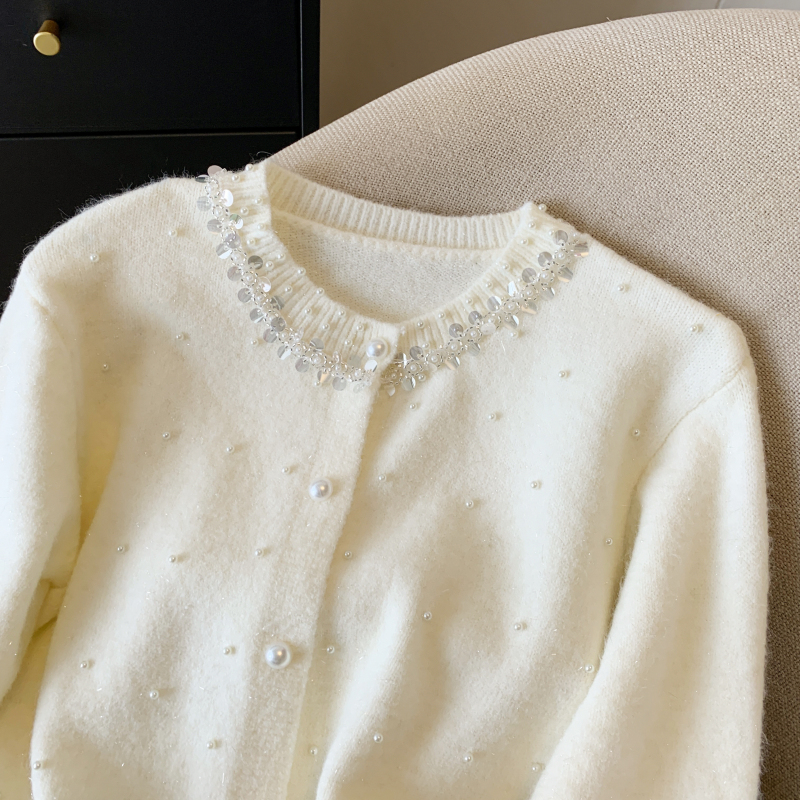 Spring rhinestone coat chanelstyle sweater for women