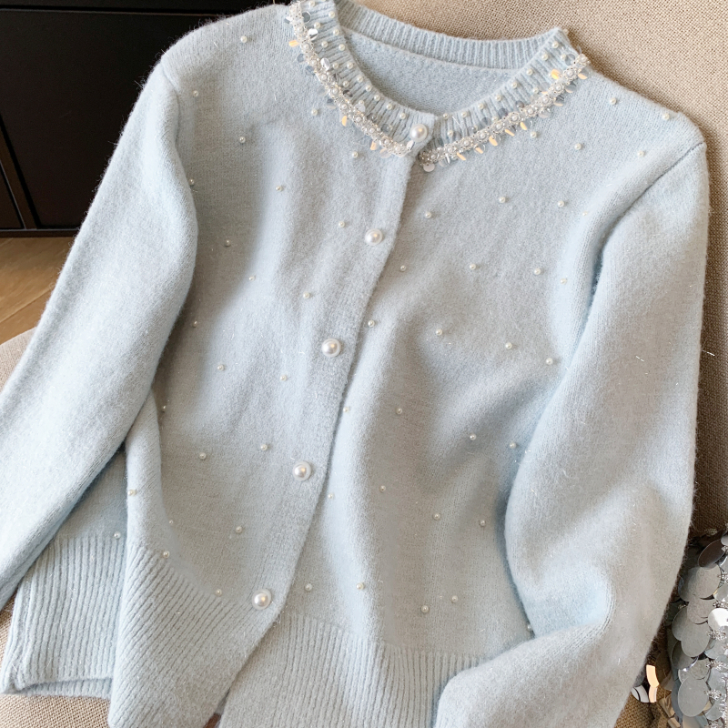 Spring rhinestone coat chanelstyle sweater for women