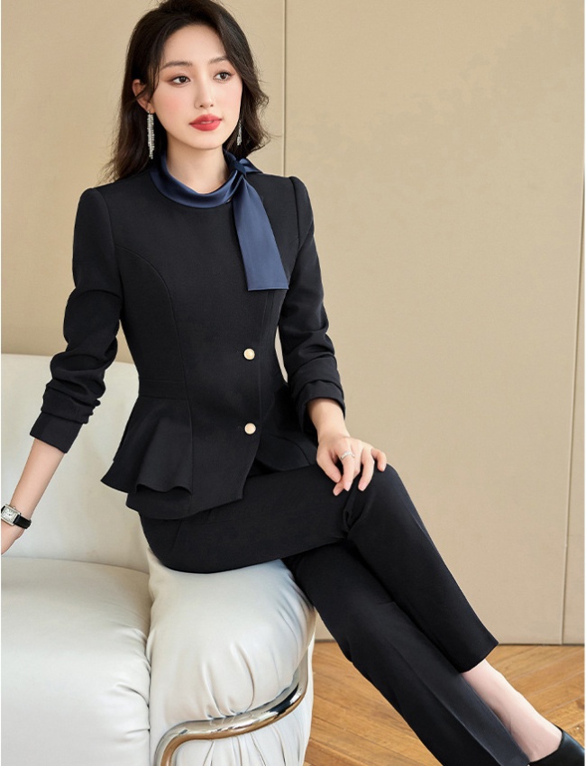 Overalls suit pants coat 2pcs set for women