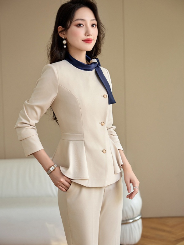 Overalls suit pants coat 2pcs set for women