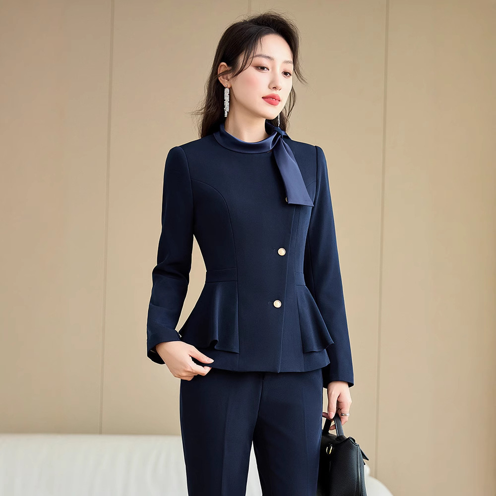 Overalls suit pants coat 2pcs set for women