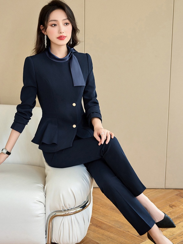 Overalls suit pants coat 2pcs set for women