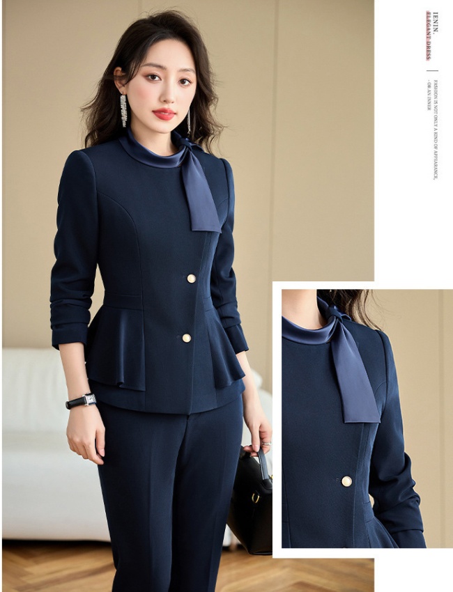 Overalls suit pants coat 2pcs set for women