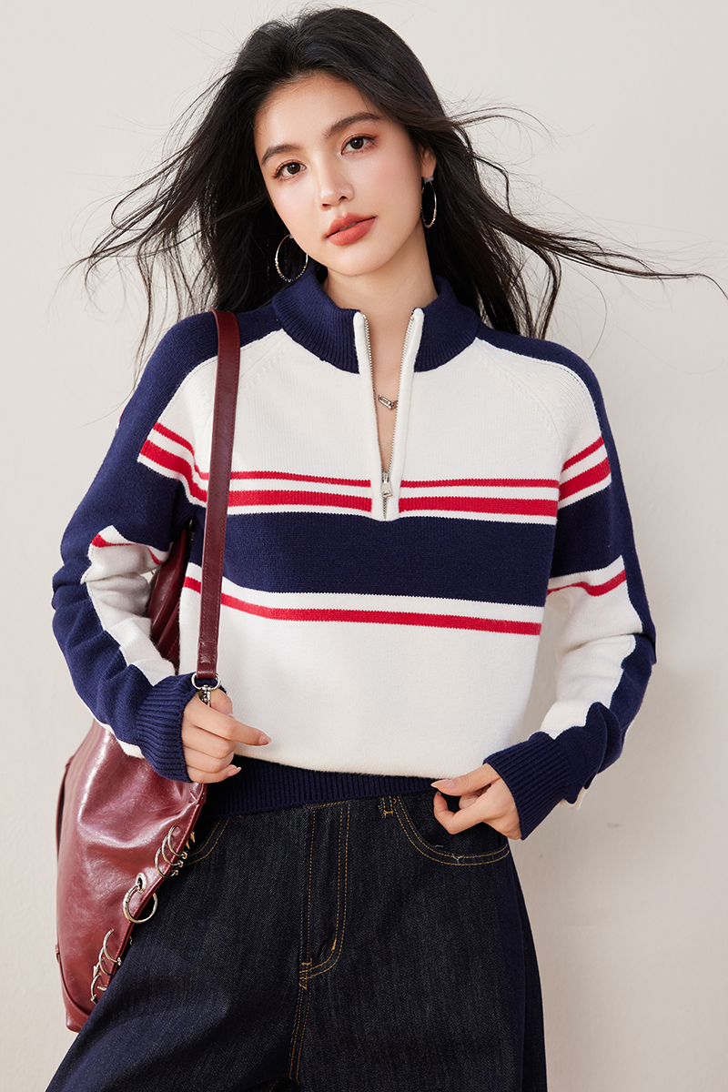 Retro tops autumn and winter sweater for women