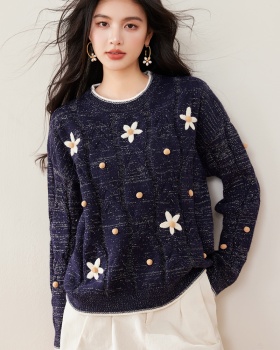 Crochet autumn and winter show young sweater for women