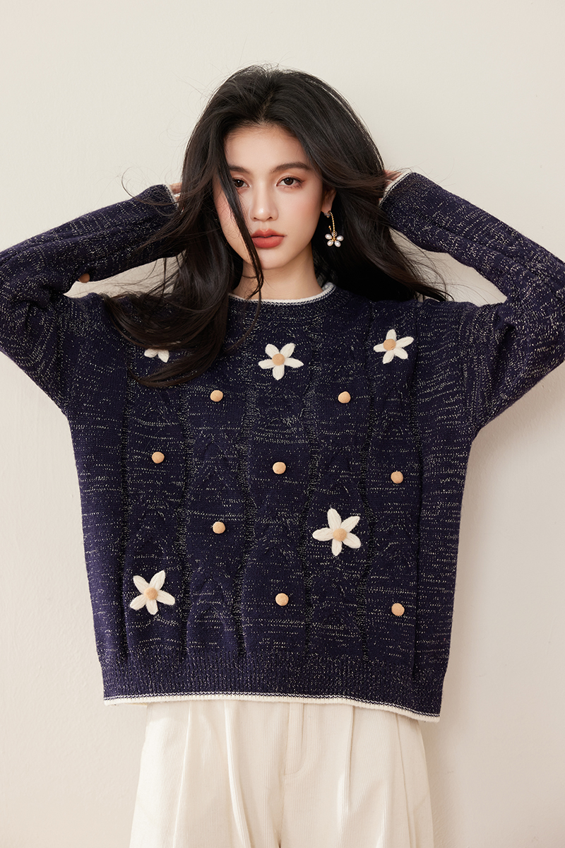 Crochet autumn and winter show young sweater for women