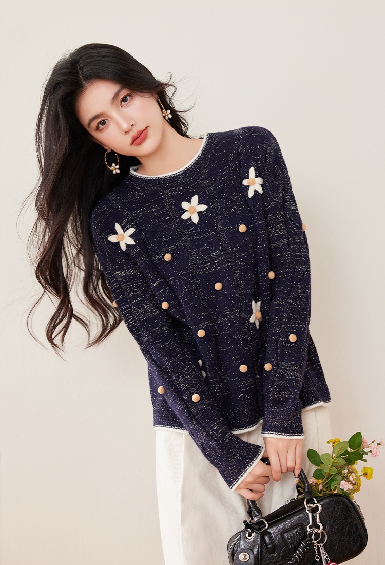 Crochet autumn and winter show young sweater for women