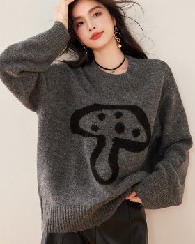 Mushroom autumn loose sweater