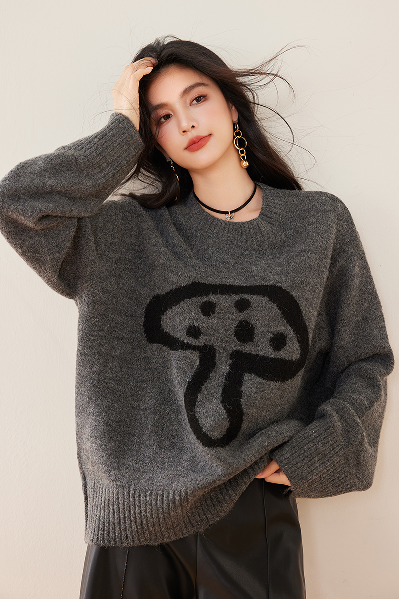 Mushroom autumn loose sweater