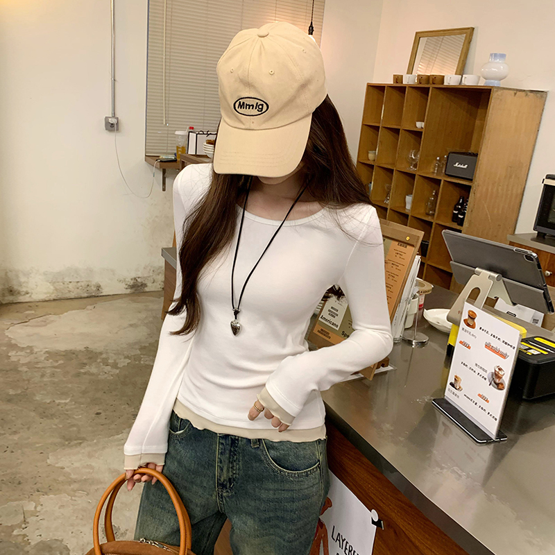 Long sleeve bottoming shirt T-shirt for women