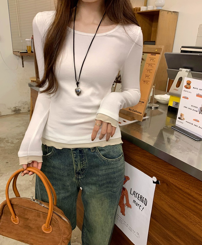 Long sleeve bottoming shirt T-shirt for women