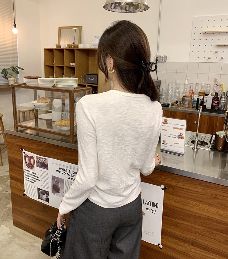 Long sleeve tops slim bottoming shirt for women