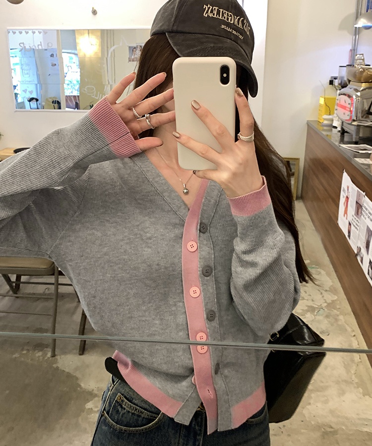 Pseudo-two unique sweater wool tops for women