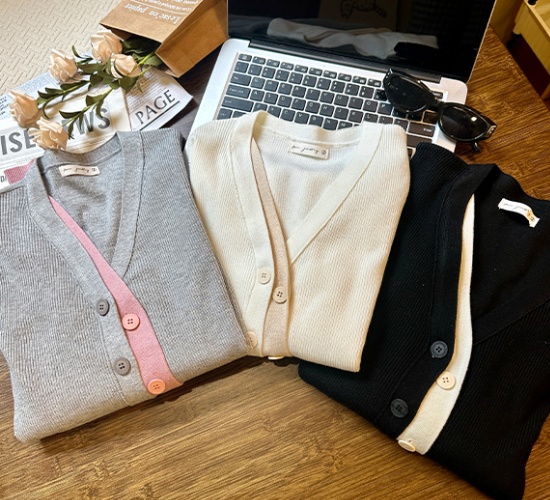 Pseudo-two unique sweater wool tops for women