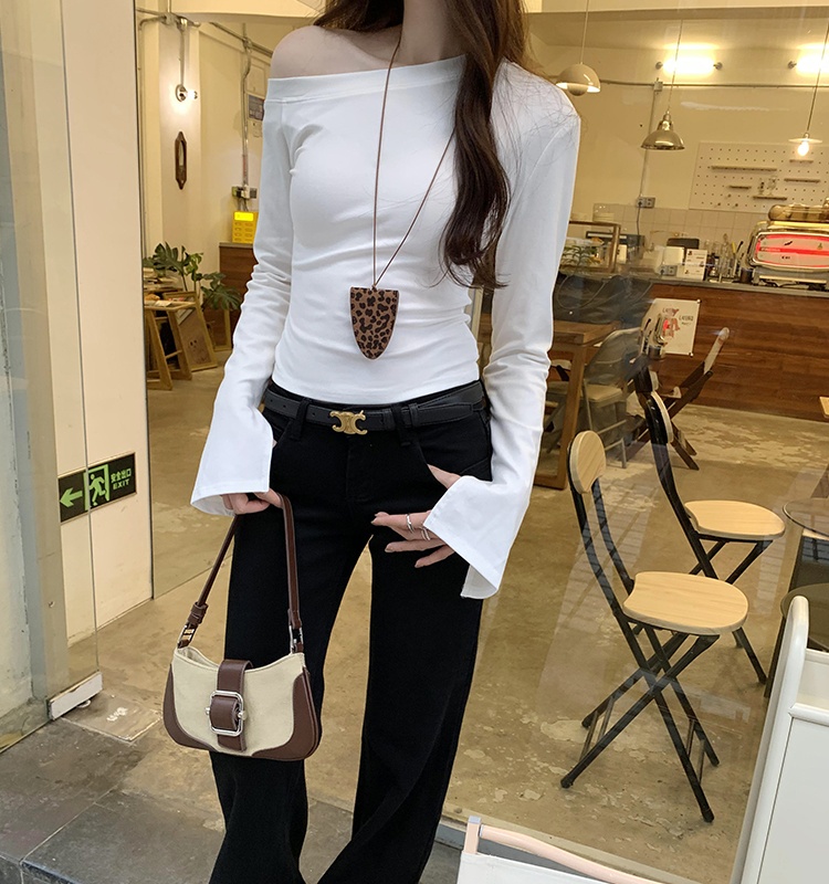 Long sleeve bottoming shirt tops for women