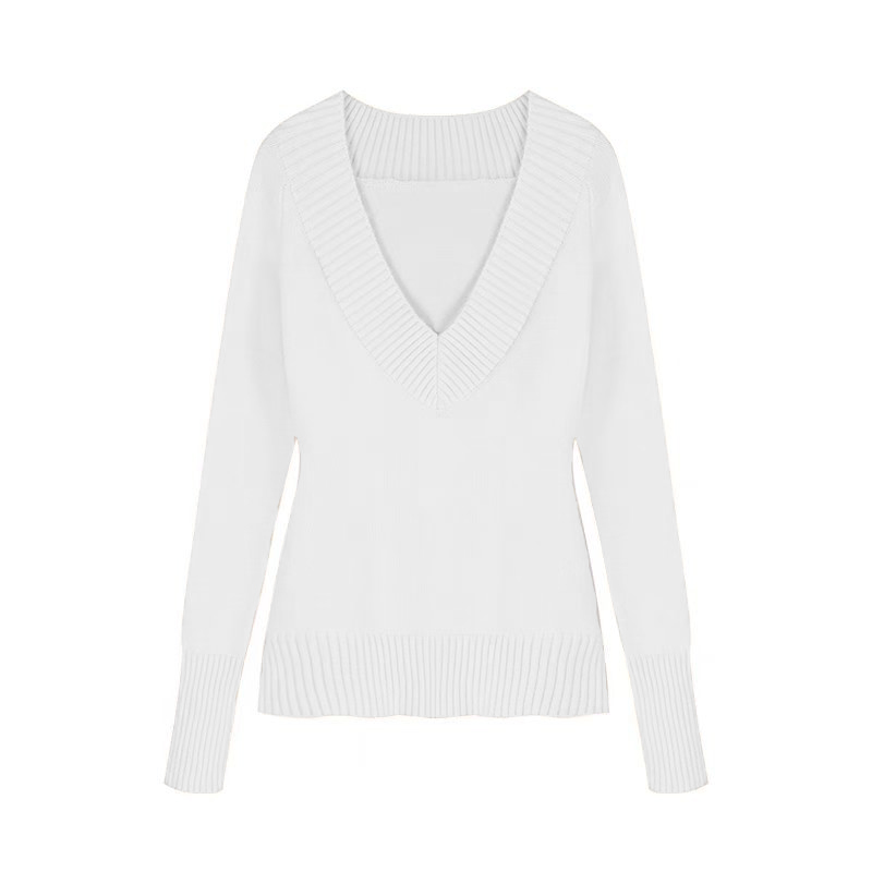 Strapless slim tops autumn and winter sweater for women