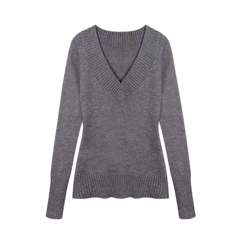 Strapless slim tops autumn and winter sweater for women