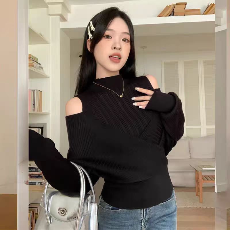 Niche sweater Pseudo-two bottoming shirt for women