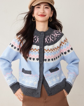 Japanese style thick knitted sweater lazy winter cardigan