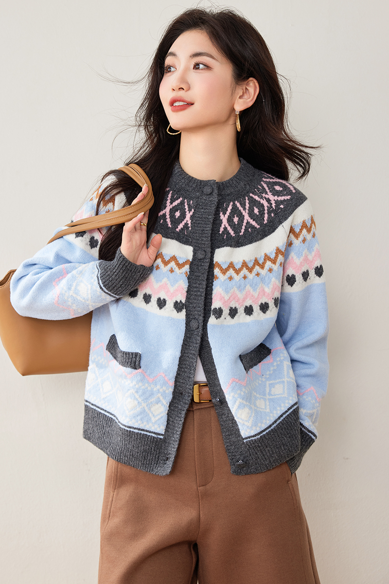 Japanese style thick knitted sweater lazy winter cardigan