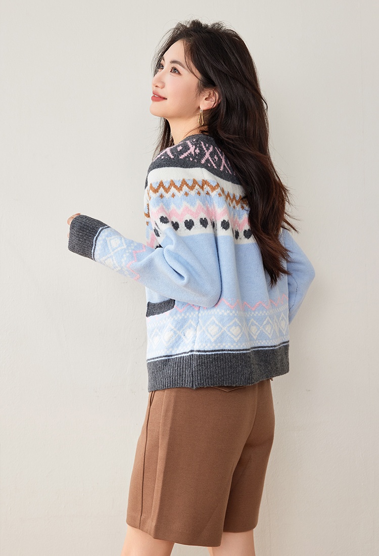 Japanese style thick knitted sweater lazy winter cardigan