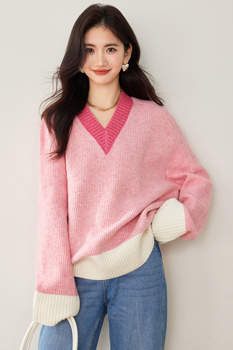 Lazy autumn and winter tops pullover sweater for women