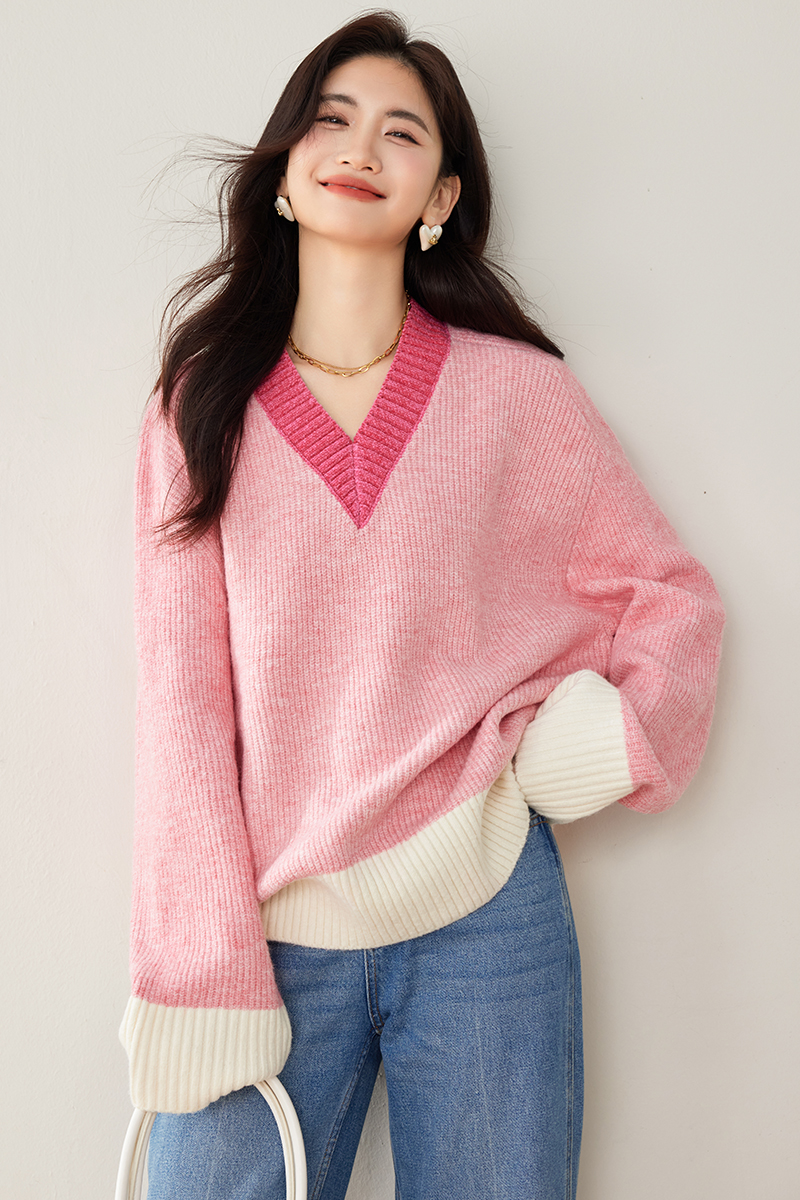 Lazy autumn and winter tops pullover sweater for women