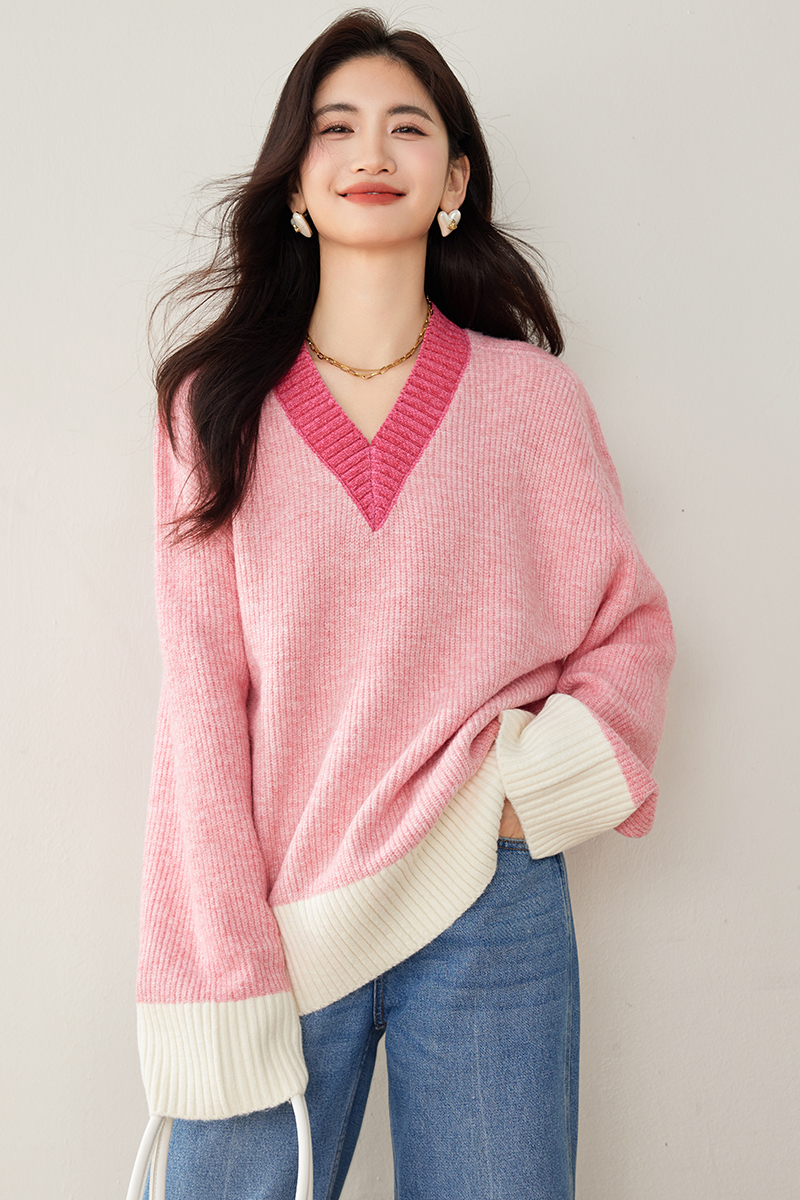 Lazy autumn and winter tops pullover sweater for women