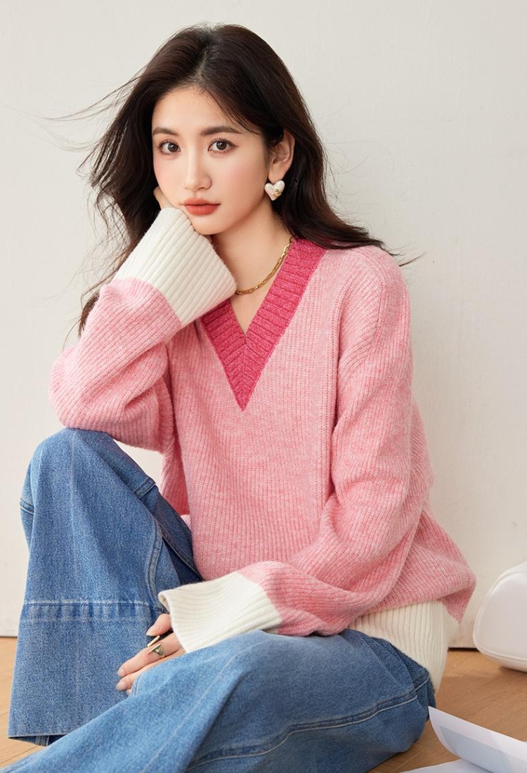 Lazy autumn and winter tops pullover sweater for women