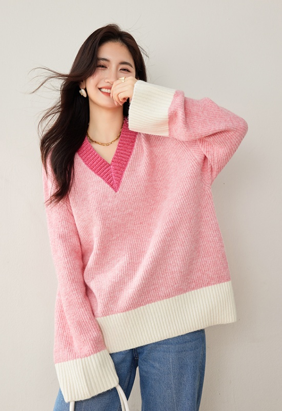 Lazy autumn and winter tops pullover sweater for women