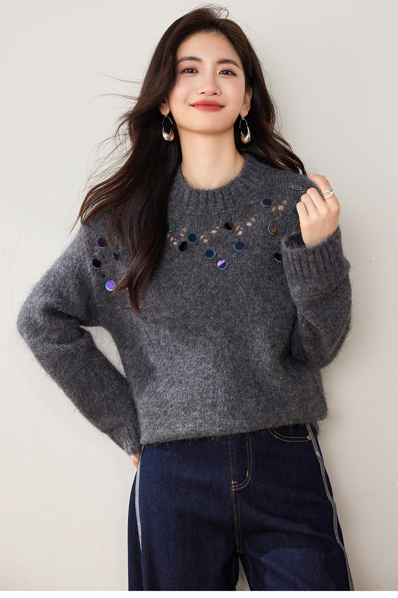 Symphony round neck Casual sweater for women