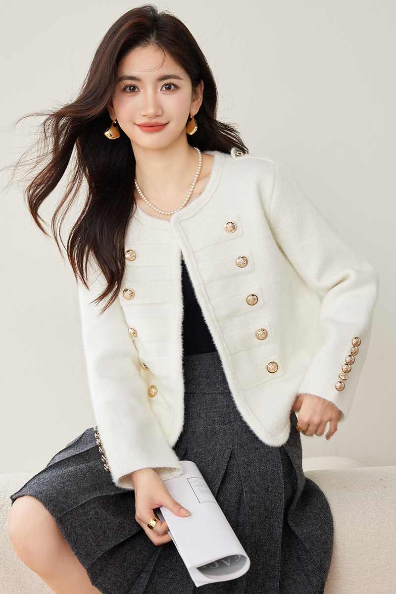 Korean style chanelstyle mink hair jacket