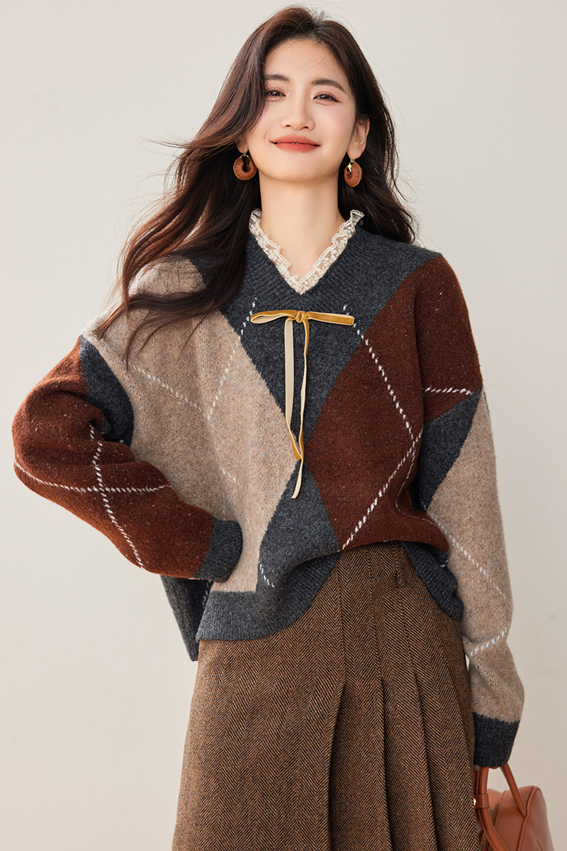 Knitted autumn sweater lazy coat