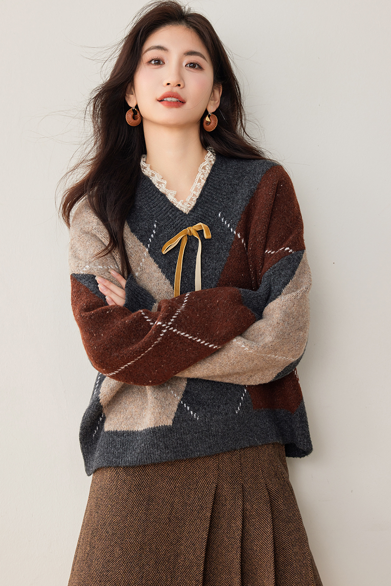 Knitted autumn sweater lazy coat