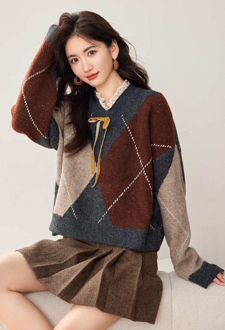 Knitted autumn sweater lazy coat