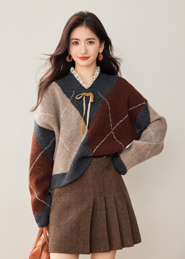 Knitted autumn sweater lazy coat