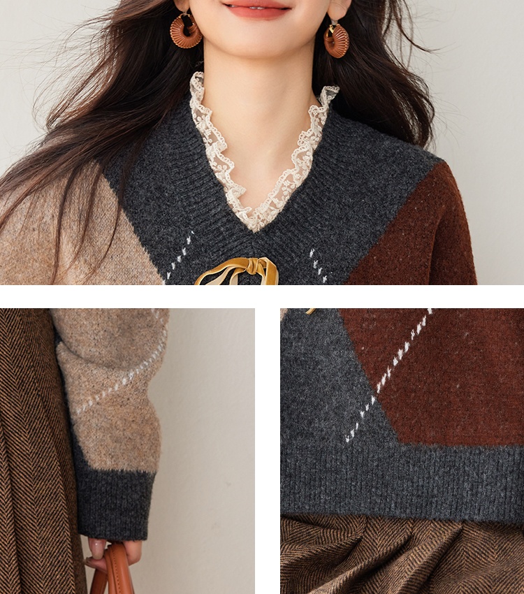 Knitted autumn sweater lazy coat