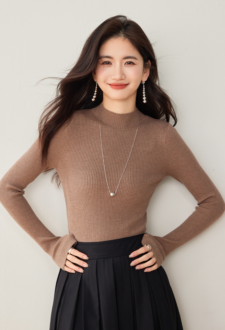 Autumn and winter tops slim sweater for women