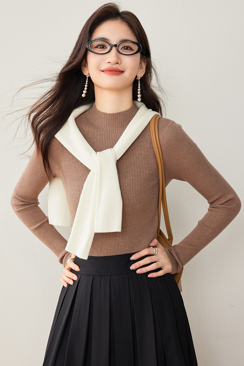 Autumn and winter tops slim sweater for women