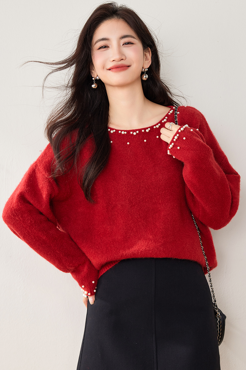 All-match long sleeve sweater temperament fashion tops for women