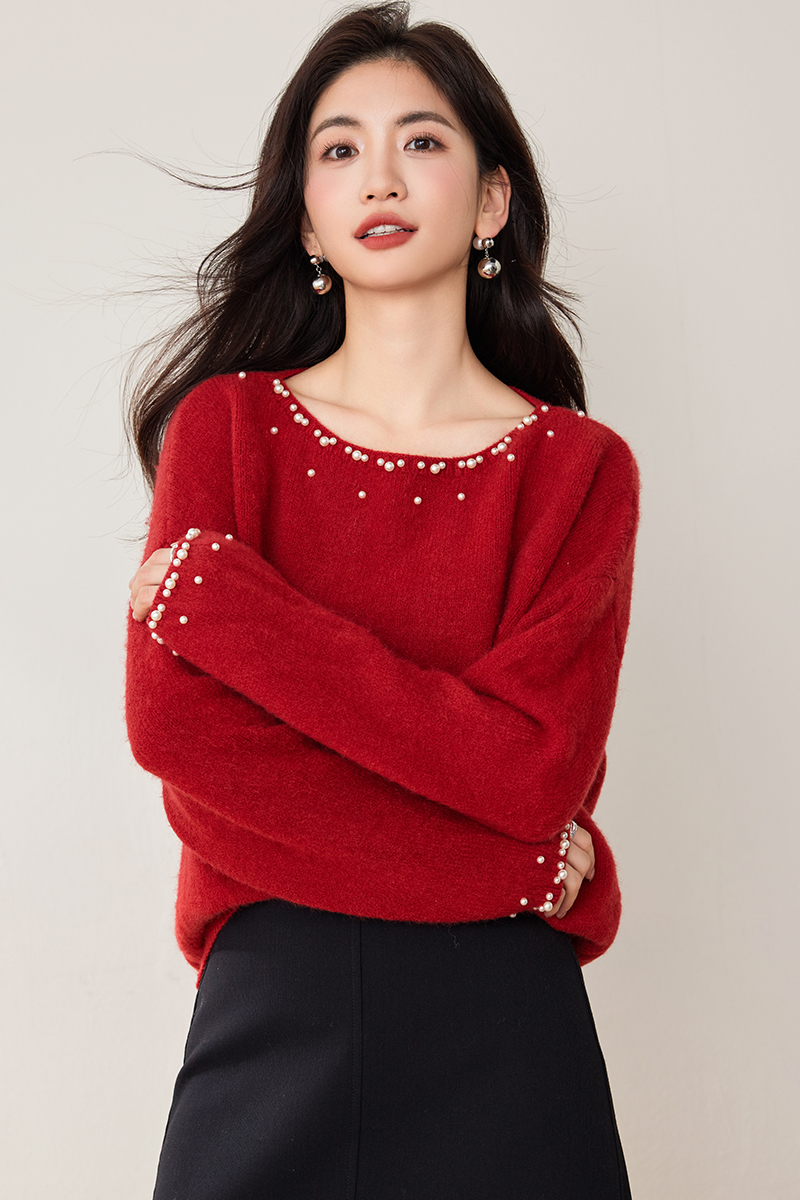 All-match long sleeve sweater temperament fashion tops for women