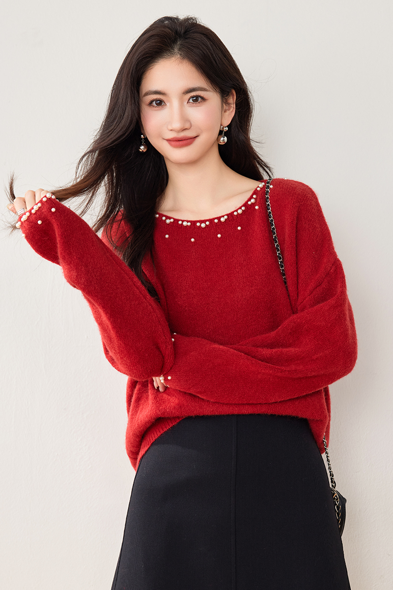 All-match long sleeve sweater temperament fashion tops for women