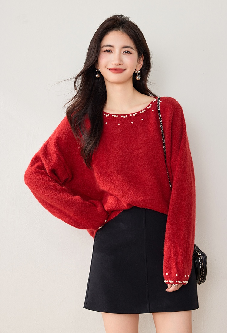 All-match long sleeve sweater temperament fashion tops for women